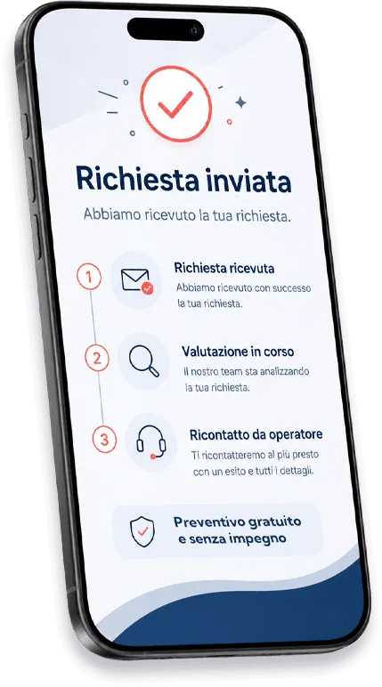 cellulare con riepilogo richiesta